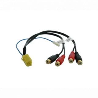 Mini ISO - RCA Aranyozott erősítő adapter kábel
