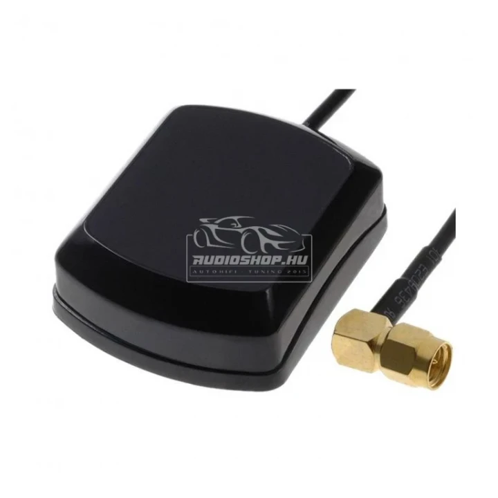 GPS antenna SMA-C dugó csatlakozóval 90°-os, univerzális beépíthetőség