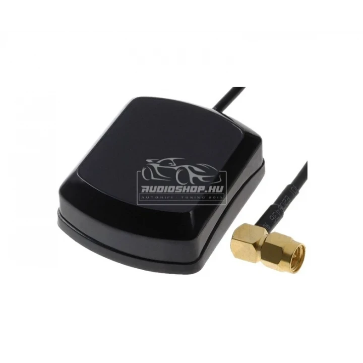 GPS antenna SMA-C dugó csatlakozóval 90°-os, univerzális felhasználhatóság
