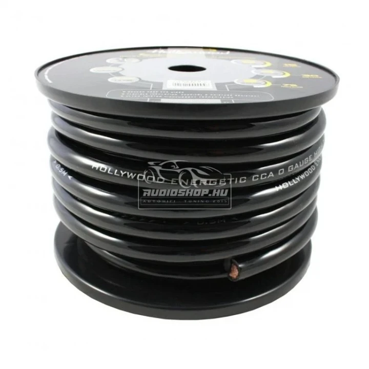 Hollywood Energetic CCA PCB 0 -  53.0mm2 Tápkábel, Fekete színű 
