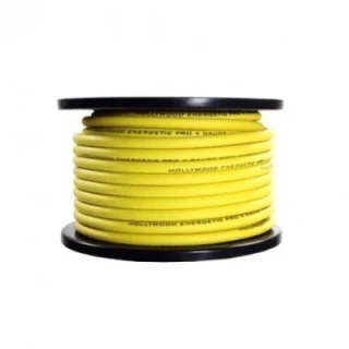 Hollywood Energetic PRO 21.4mm2 tápkábel, sárga hajlékony kábel