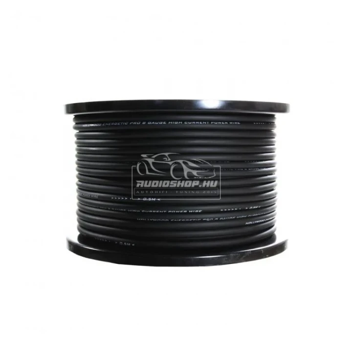 Hollywood Energetic PRO 9.6mm2 tápkábel, fekete 