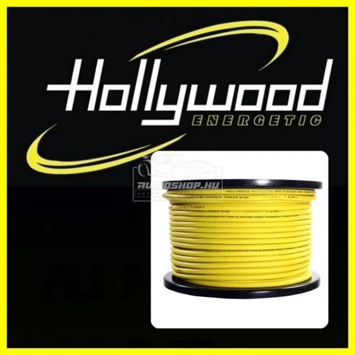 Hollywood Energetic PRO 9.6mm2 Tápkábel / Sárga