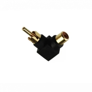 Kácsa Audio AA-656G,  RCA dugó/ RCA aljzat 90°-os könyök csatlakozással