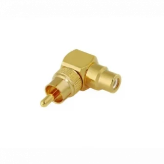 Kácsa Audio RP-57G, aranyozott RCA toldó,90°-os könyök