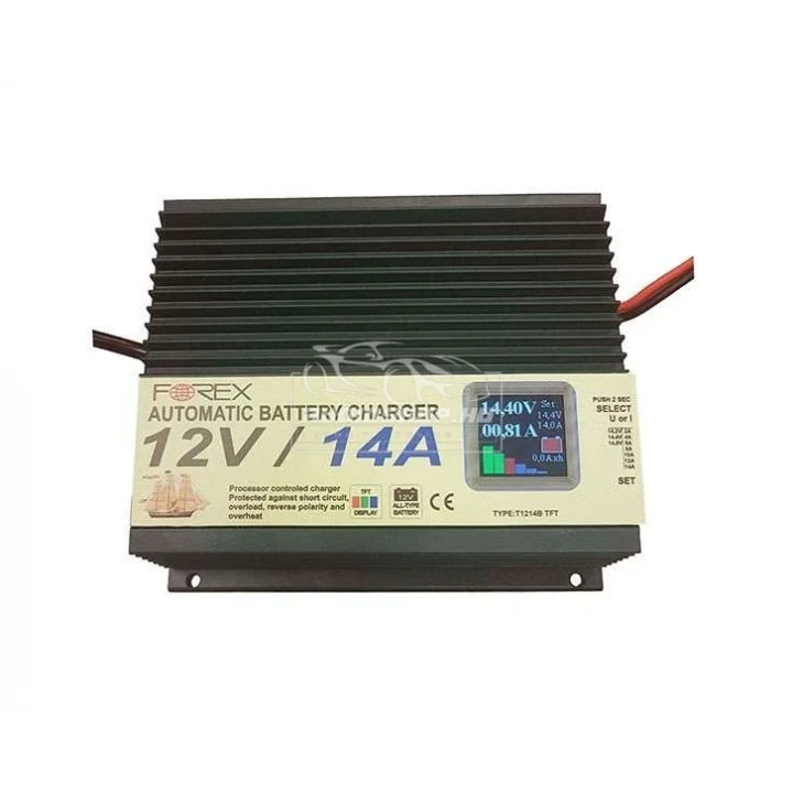 Intelligens automata akkutöltő Forex T1214TFT kijelzővel
