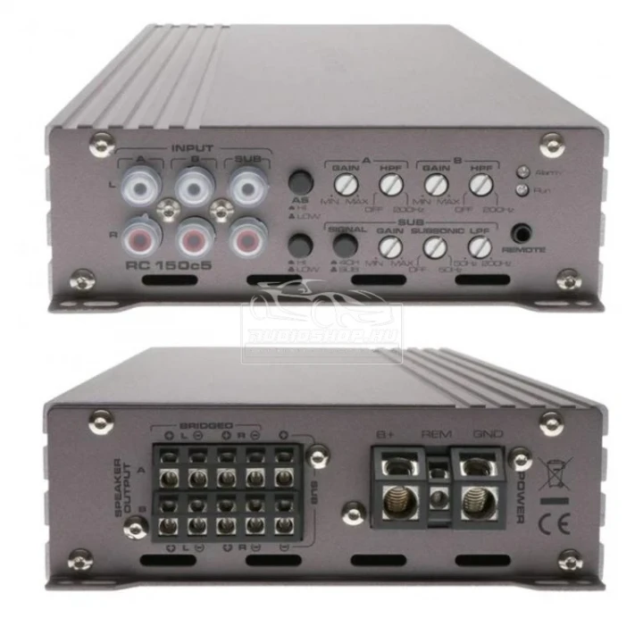 Gladen Audio RC 150c5 autóhifi 5 csatornás erősítő, 4 x 90W +300W 4 Ohm