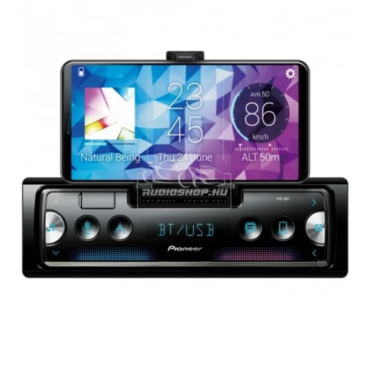 Pioneer SPH-10BT DELUXE Bluetooth Autórádió USB, Smartphone tartóval