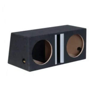 Dupla mélyláda 2db 30cm-s subwoofernek, fekete