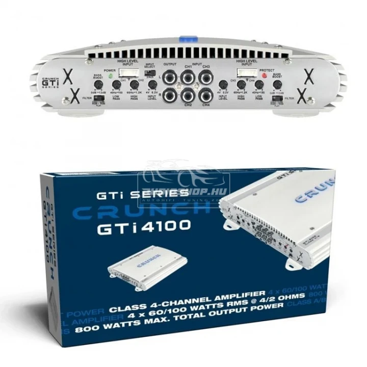 CRUNCH GTI4100 4 CSATORNÁS ERŐSÍTŐ, 4X60W
