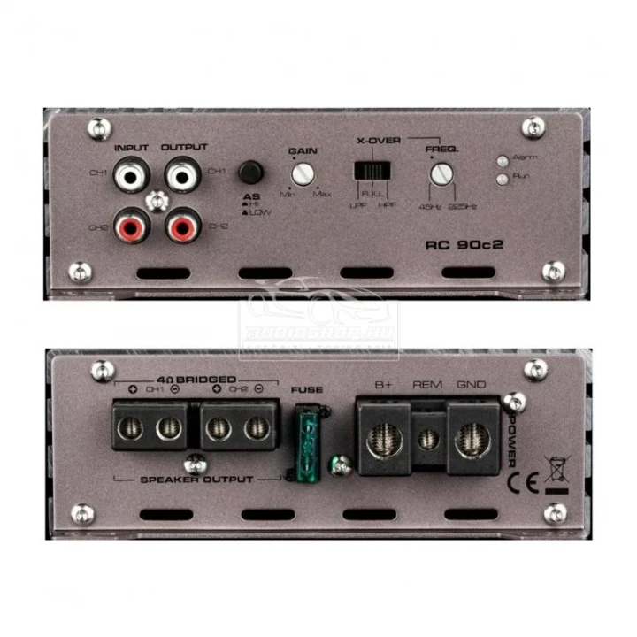 Gladen Audio RC 90c2 erősítő bekötési pontok
