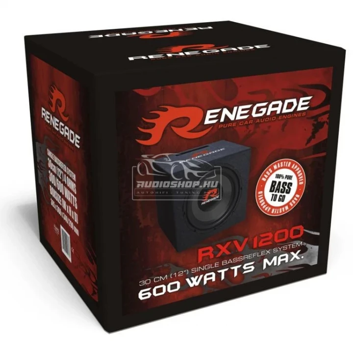 RENEGADE RXV 1200 600W/300W BASS-REFLEX 30cm-es mélyláda