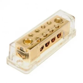Negatív testelosztó blokk 2 x 50mm2 bemenettel, 4x10mm2 kimenet