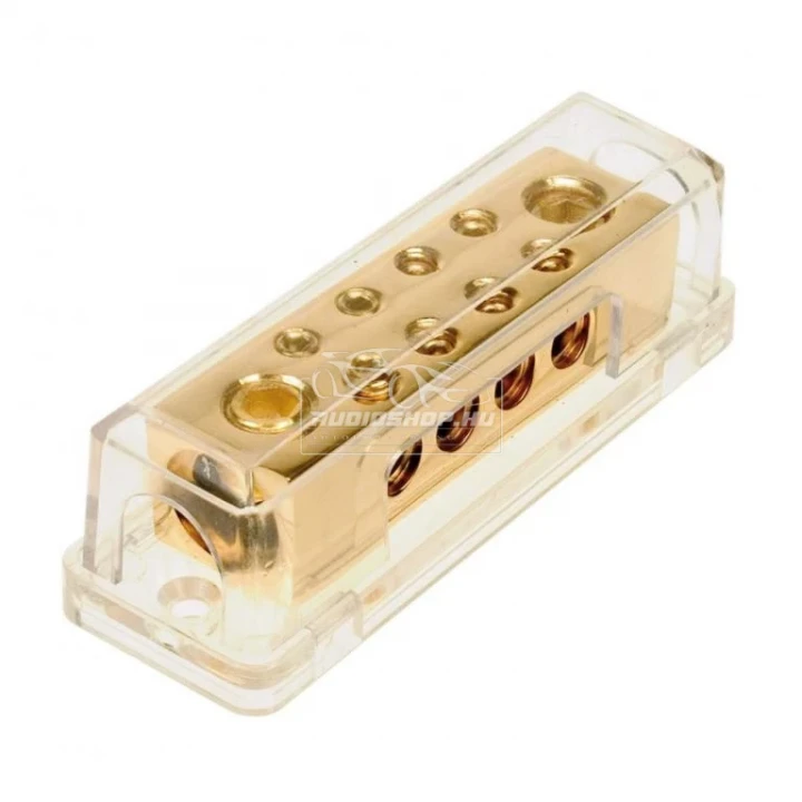Negatív testelosztó blokk 2 x 50mm2 bemenettel, 4x10mm2 kimenet
