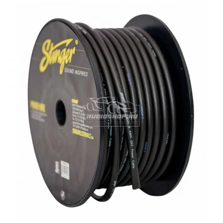 STINGER SPW14TB Fekete OFC réz tápkábel 21,2mm²