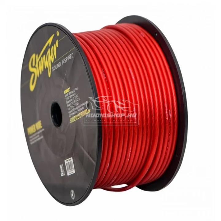 Stinger SPW18TR Piros OFC réz tápkábel 8,36mm2