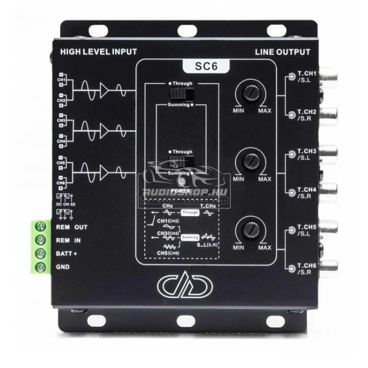 DD Audio SC6 6 csatornás jelszint átalakító