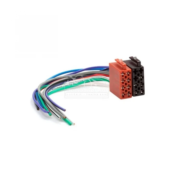 ISO Autórádió csatlakozó, sima vezeték véggel. PIN:13 (5+8). ZRS-ISO-1A