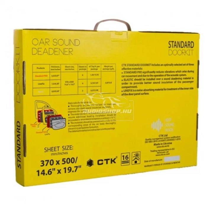 CTK Doorkit első ajtókhoz, komplett szigetelő készlet