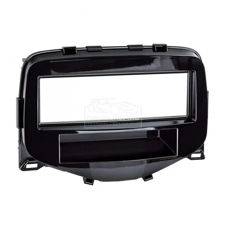 Peugeot 108 1DIN autórádió beépítőkeret, 2014- Fényes fekete