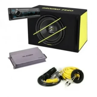 Ground Zero és Gladen Autóhifi szett 1200W, Kenwood BT autórádióval