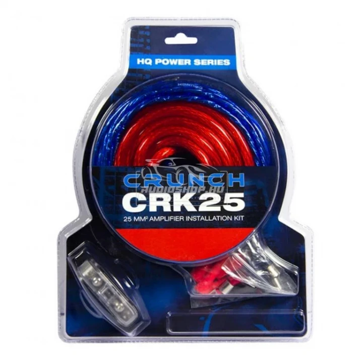 Crunch CRK25 Tápkábel szett 25mm² 5 méteres készlet 0,8m testkábellel