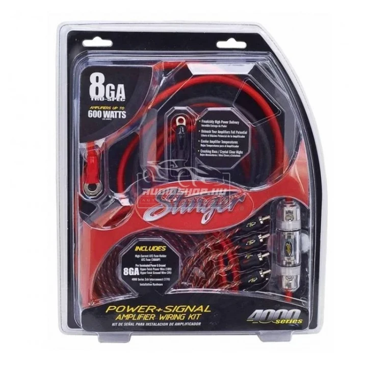 Stinger SK4681 OFC Tápkábel szett 8mm² 5,5 méter