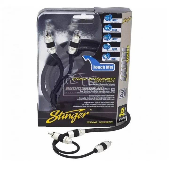 Stinger 8000 SI8217 5,2m Audiofil RCA kábel, Ezüst bevonat