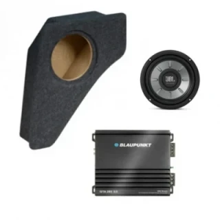 Volkswagen Golf IV mélyláda szett JBL mélynyomóval, Blaupunkt erősítővel