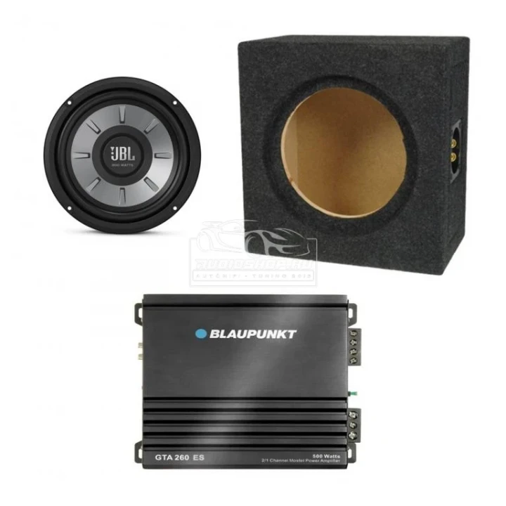 Volkswagen T5 mélyláda szett JBL mélynyomóval, Blaupunkt erősítővel