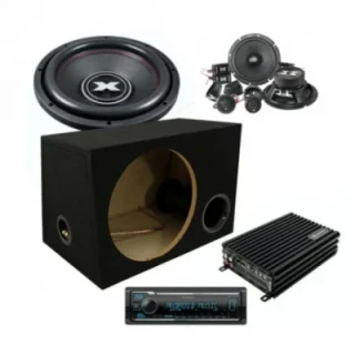 Excursion Autóhifi szett válogatás 600W csomag Kenwood KMM-125 USB autórádió
