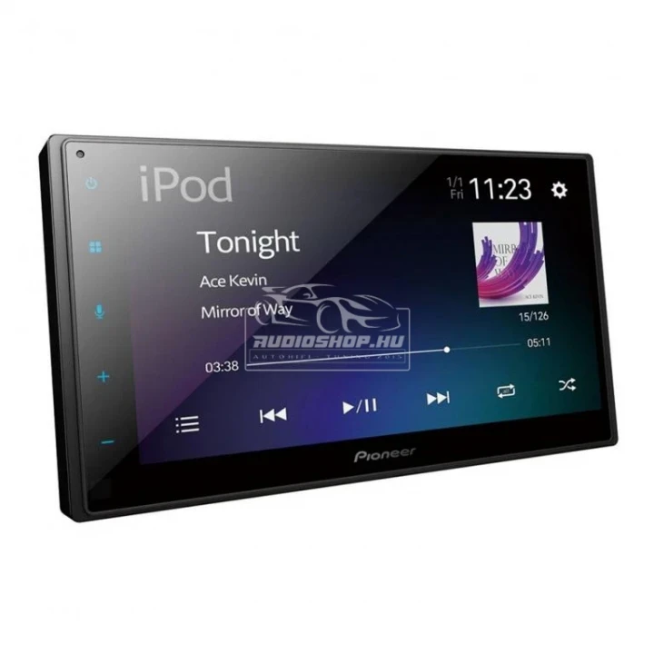 Pioneer SPH-DA160DAB 2 DIN autórádió, Fejegység féloldalnézet