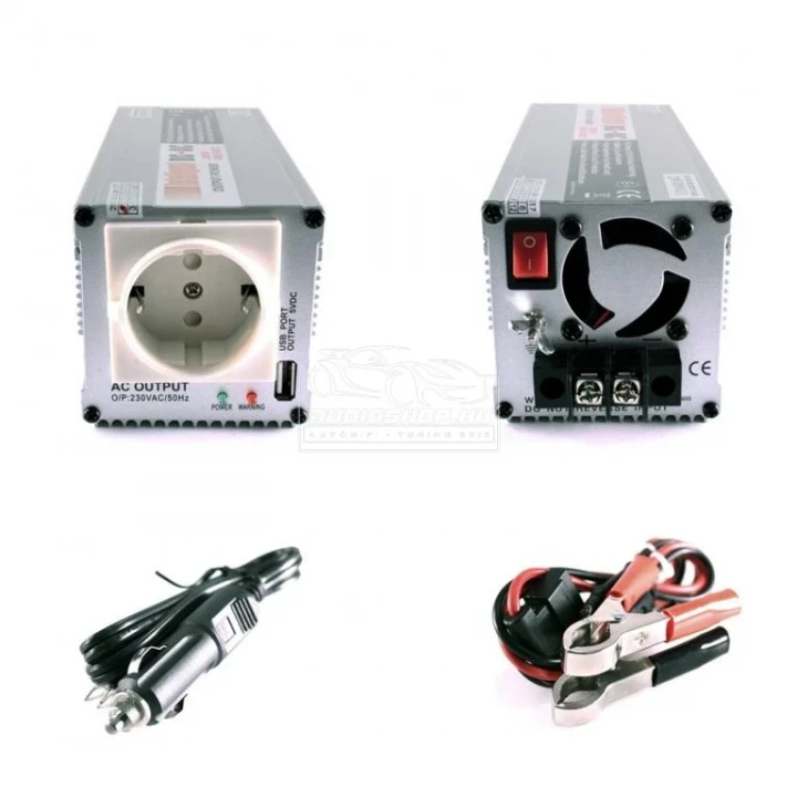 Feszültségátalakító Inverter 12V/24V 230V 300W / Intelligent SP-350USB