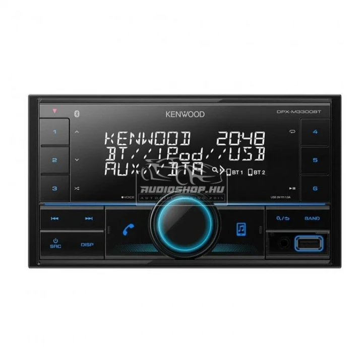 Kenwood DPX-M3300BT 2DIN BT autórádió, 2pár RCA, USB, Amazon Alexa Ready