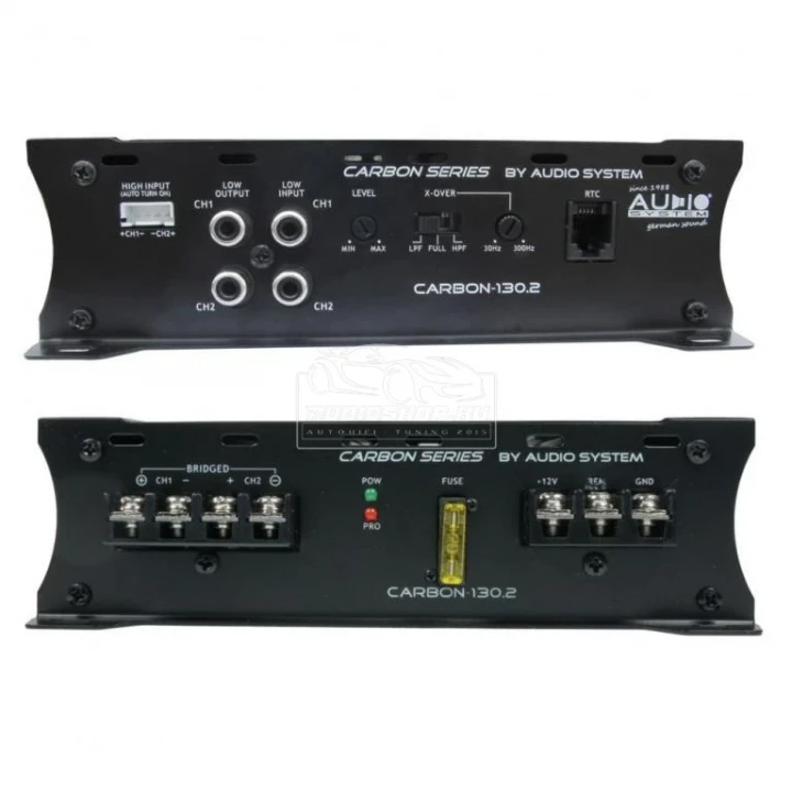 Audio System Carbon 130.2, 2 ch erősítő 2 x 65 Watt - 1 x 260W
