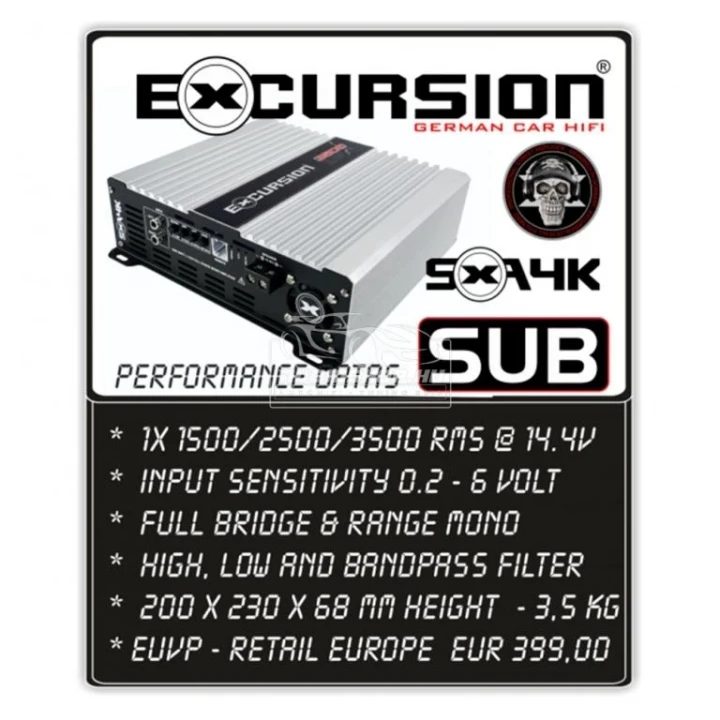 Excursion SXA 4K PRO mono erősítő, promo adatlap