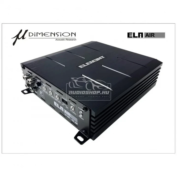 u-Dimension ELA AIR 4 csatornás autós erősítő, 4 x 75 W / 2 x 250W