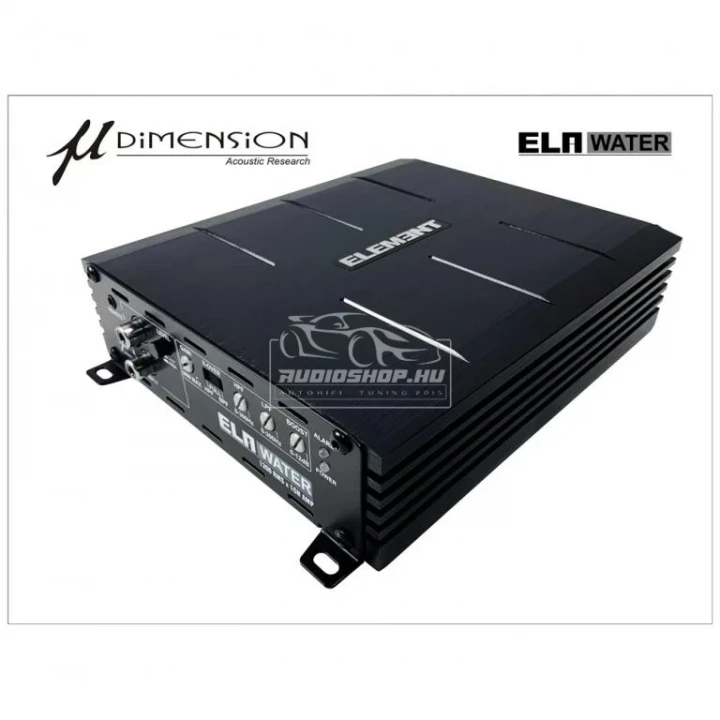 u-Dimension ELA WATER mono FRD digitális szélessávú autós erősítő, 1200W / 2ohm