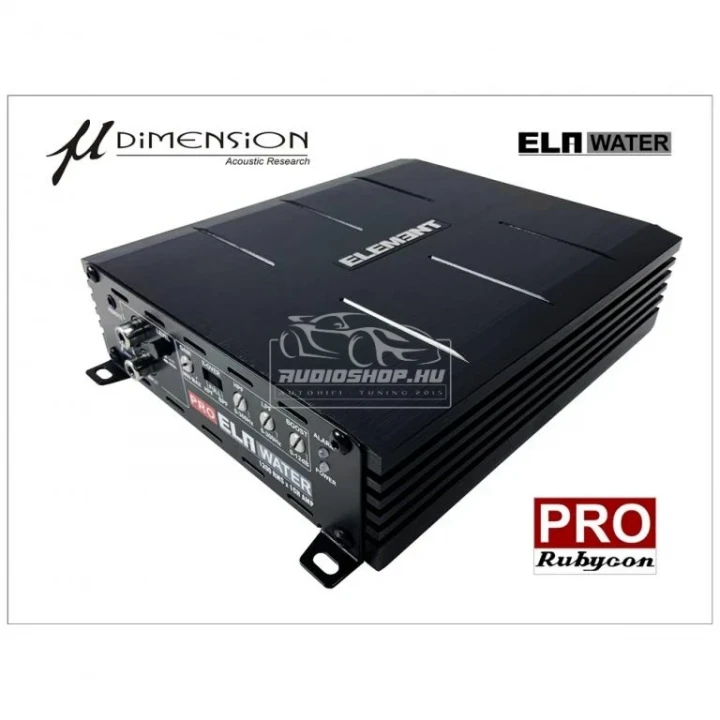 u-Dimension ELA WATER PRO mono FRD digitális szélessávú autós erősítő, 1200W / 2ohm