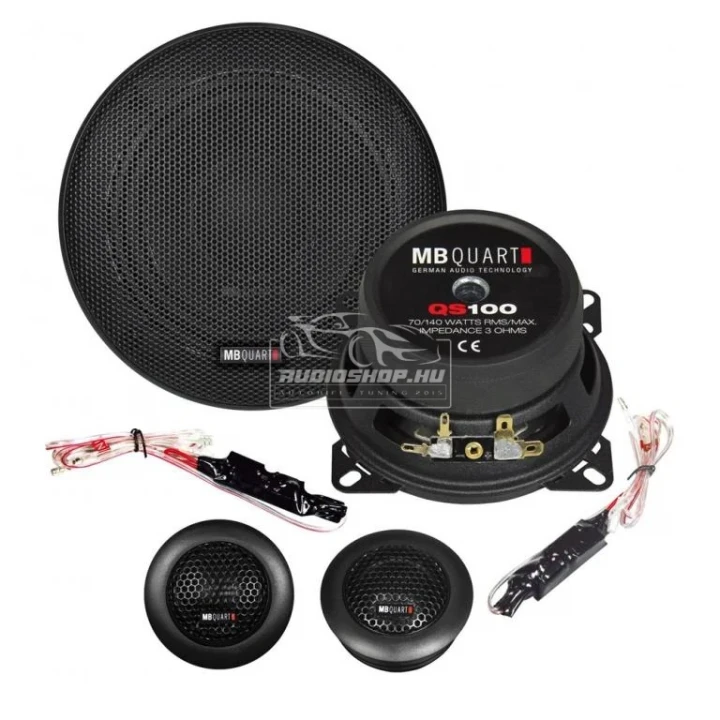MB Quart QS100 10cm-es 2-utas komponens hangszóró szett, 70W, 140W max, 3 ohm