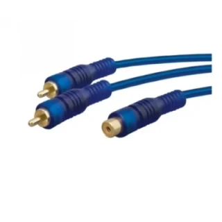 RCA kábel, 30cm-es Y elosztó / 1 aljzat - 2 dugó