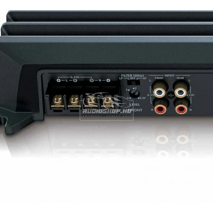 Sony XM-N1004 4 csatornás autóhifi erősítő, bekötési pontok 