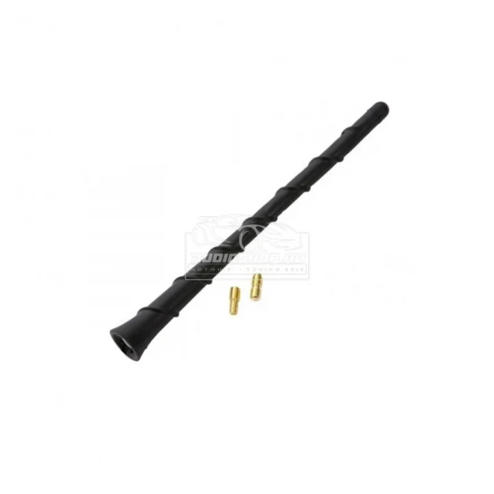Bordás antenna szár 20cm hosszban M5 és M6 menetes kiegészitő cserélhető csavarszárakkal.