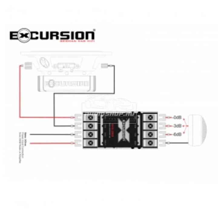 Excursion SHX 6C 16.5cm komponens szett . bekötési rajz