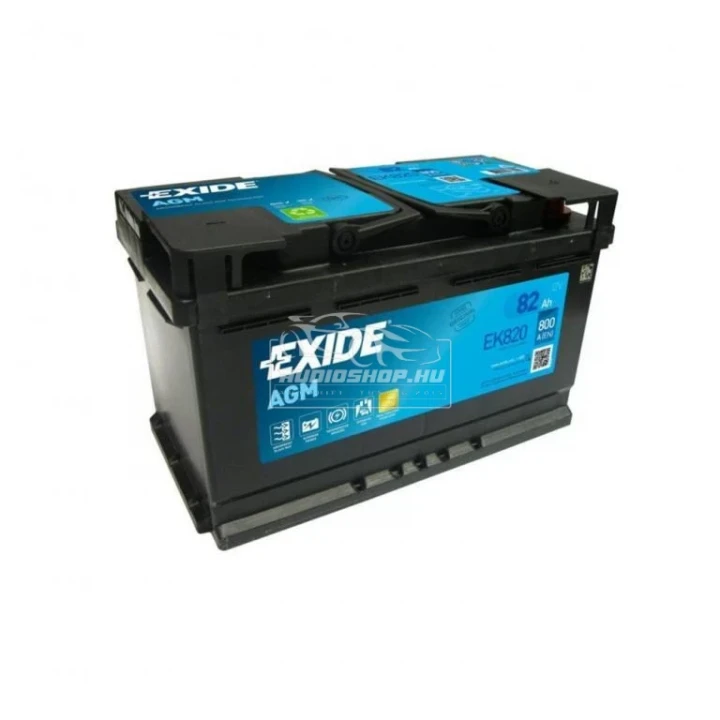 Exide start-stop 82Ah EK820 AGM akkumulátor