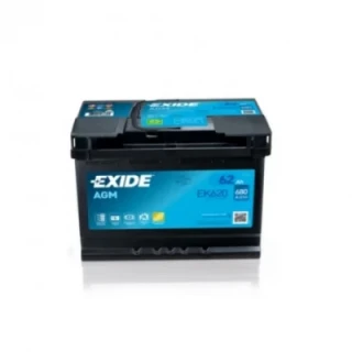 Exide start-stop 62Ah EK620 AGM akkumulátor
