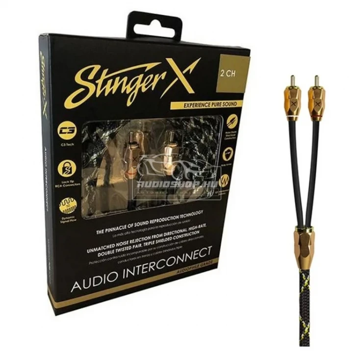 Stinger X3 XI3217 5,2m Audiofil RCA kábel, Ezüst bevonatú ofc réz