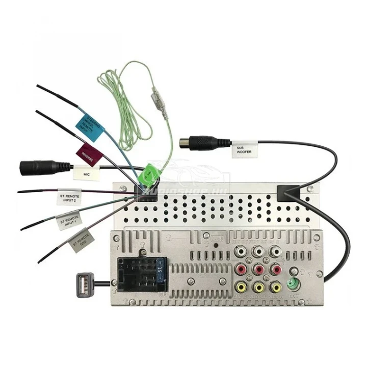 Kenwood DMX129BT 2 DIN Fejegység, Android Mirroring - csatlakozók