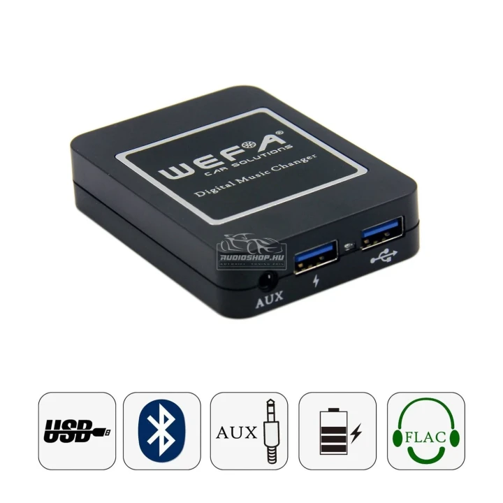 Wefa WF-606 Bluetooth, MP3, USB, AUX illesztő Toyota 6+6