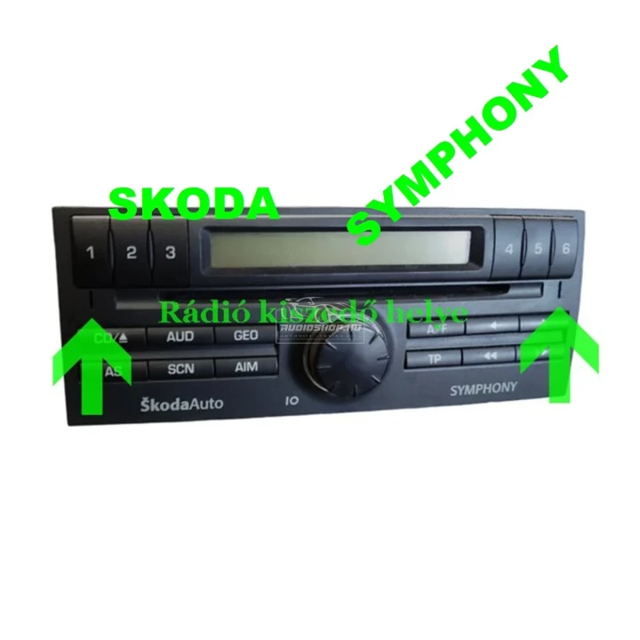 Skoda Symphony autórádió kiszedő szerszám, 1 pár